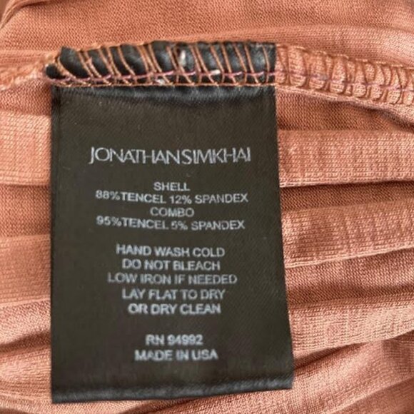 Jonathan Simkhai Standard Megan Ribbed Racer Back  Knit Midi Dress Size XS - Picture 6 of 12